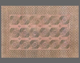 Vintage Turkish Area Rug, Handmade 8.2 x 11.5 ft / 223 x 320 cm, Antique 60+ Years, Oversized Decorative Floor Rug,  Excellent condition Rug