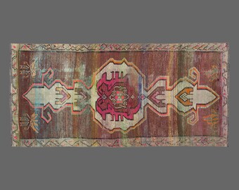 Turkish Rug, Area" Rug, Vintage Rug, 4'9 x 11 feet, Anatolian Rug, Antique Rug, Oriental Rug, Handmade Rug, Decorative Rug, Muted Rug