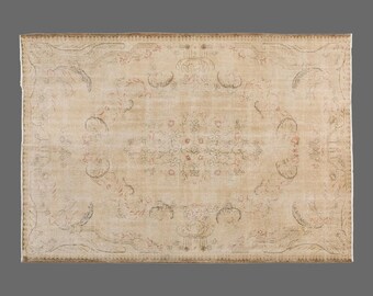 5x8 Handwoven Vintage Turkish Rug, Area Rug, Wool Carpet, Living Room Area Rug, Traditional Design, 5x8 Carpet