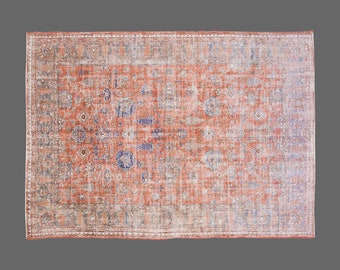 Area Rug, "Turkish Rug, Vintage Rug, 8.2 x 12'5 feet, Oushak Rug, Antique Rug, Oriental Rug, Handmade Rug, Decorative Rug,Large Rug, Old Rug