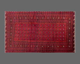 Vintage Ersari Rug from Turkmenistan 6'9" x 9'2" | 205 x 280 cm, Handwoven Wool Rug, Boho Decor, Traditional Anatolian Carpet
