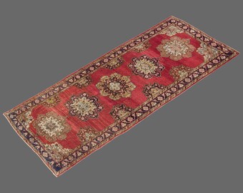 5x13 Turkish Hallway Rug, 5x13 Rug, Turkish Runner, 5x13 Runner, Vintage Runner, Wool Runner Carpet, Long Hallway Rug