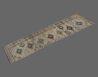 2 X 10'8 feet Vintage Rug Runner,Floor Oushak Rug,Hallway Turkish Rug Runner,Oushak Rugs,long runner, narrow long runner,Oushak Long Runner