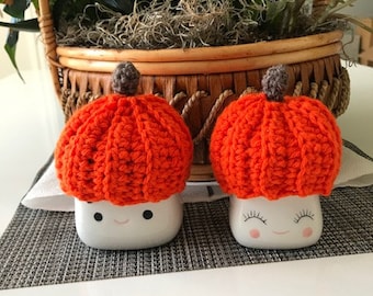 Pumpkin Marshmallow Mug Hat - Bright Orange