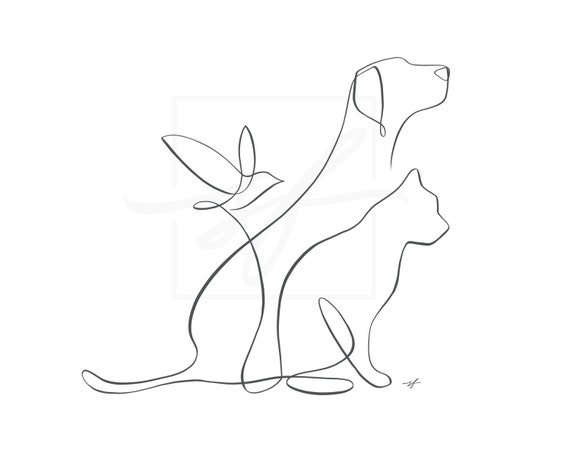 dog drawing Pet drawing Ukraine postcards Digital download pdf. Pet ...