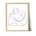 Mom & Dad With Baby Minimalist One Line Drawing Digital | Etsy