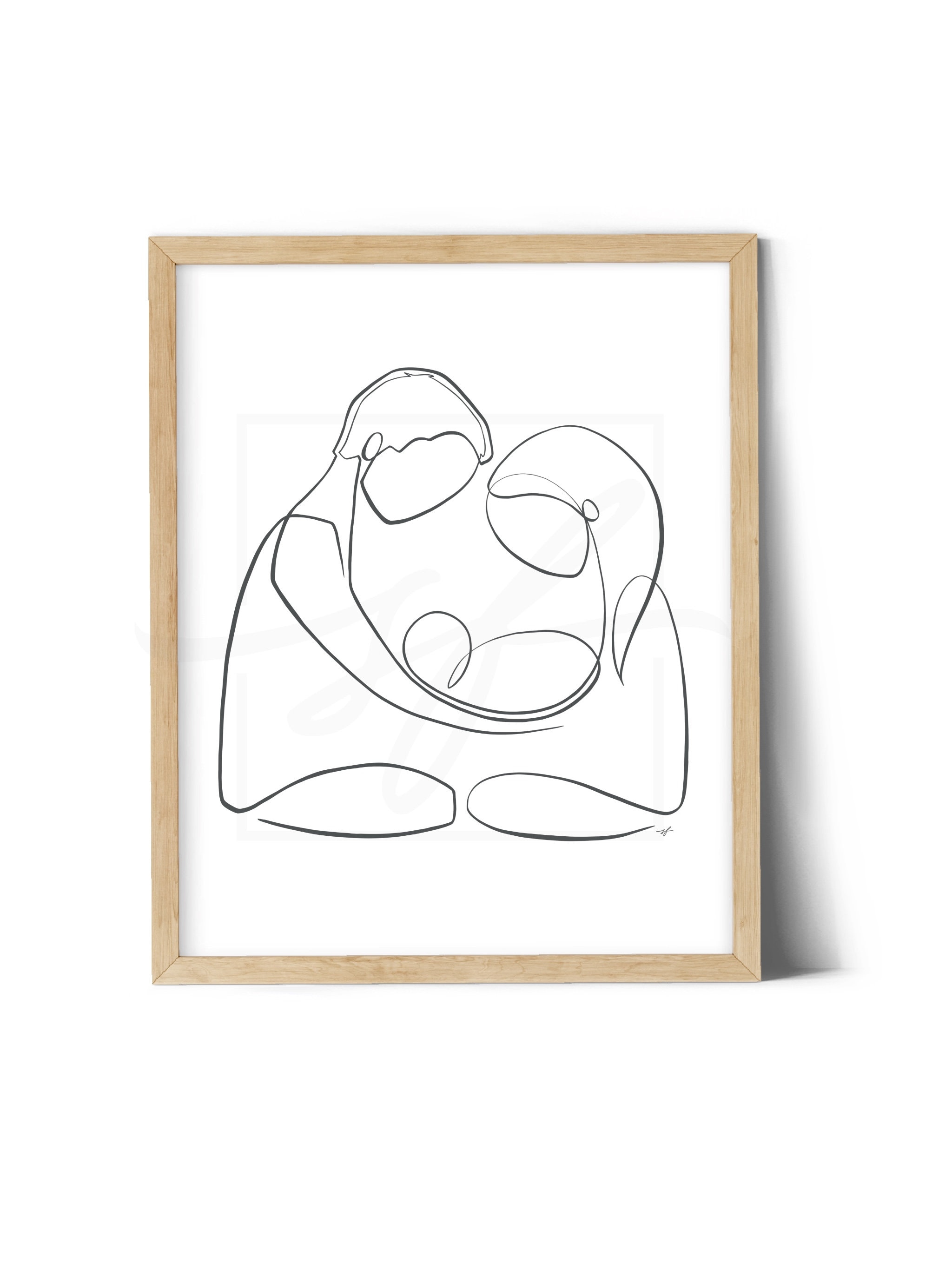 Baby And Mom And Dad Drawing