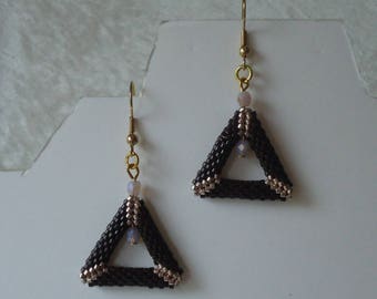 Peyote Miyuki 3D pierced earrings