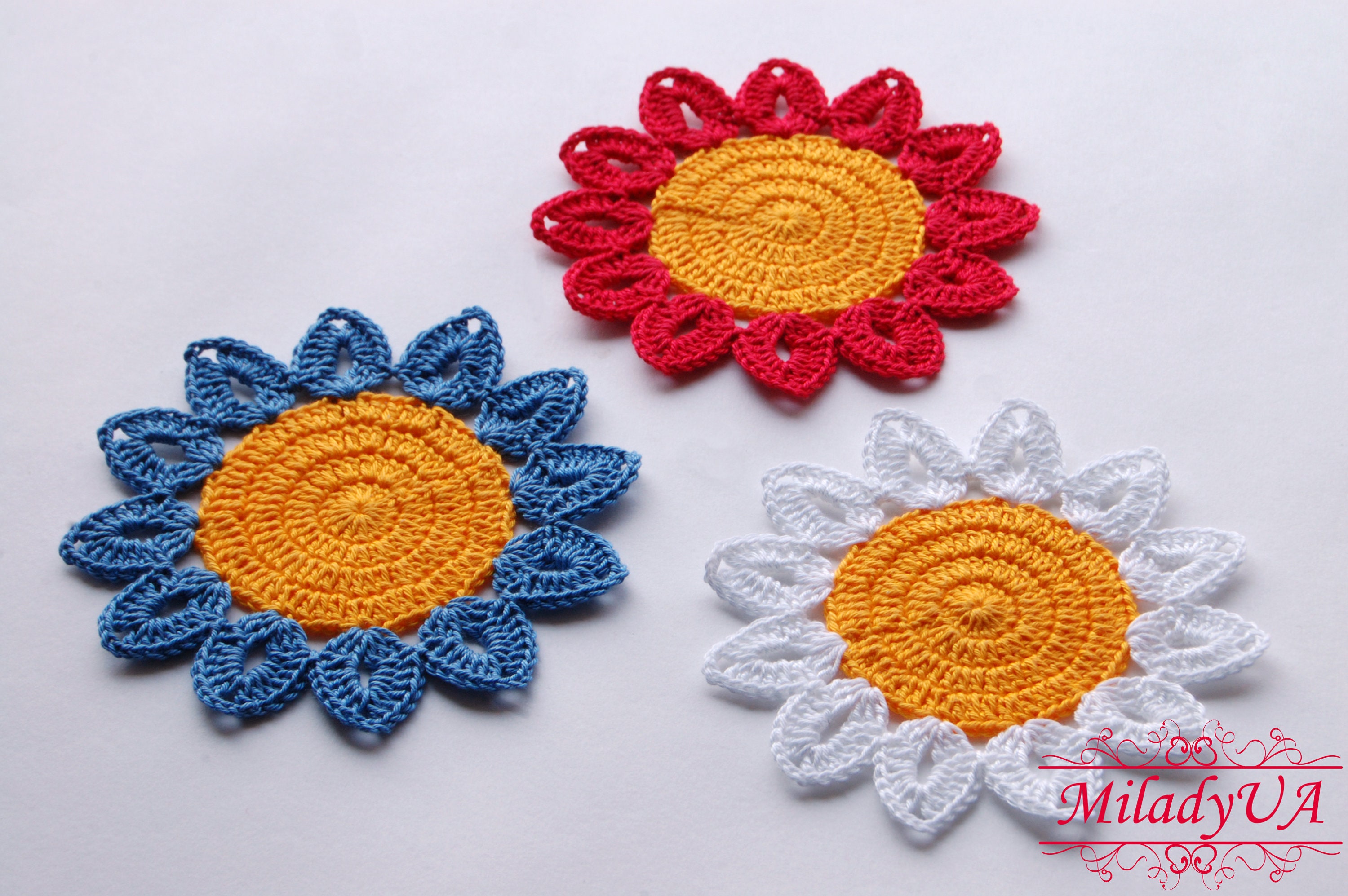 Flower Coasters Crochet Pattern, Easy Crochet PDF Pattern for Beginner ...