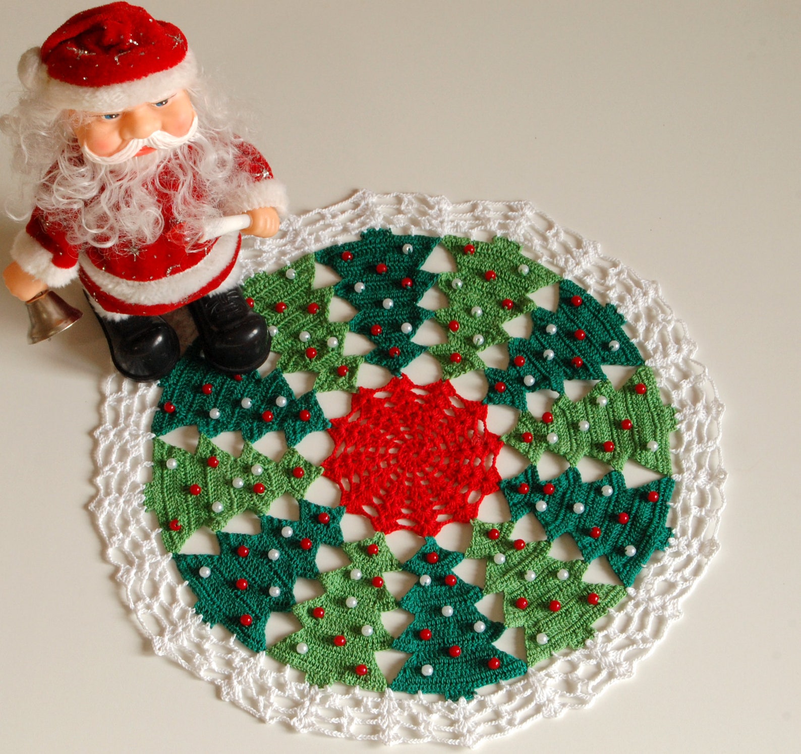Crochet Doily Christmas Doily Christmas Tree Doily Christmas Etsy