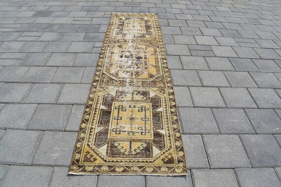 2x13 RUNNER RUG,2'5X13'0 Ft,vintage Runner Rug,turkish