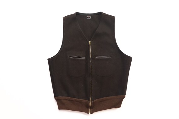 1950s JACK-VEST Brown Wool Jacket 50s Vest Mens Outerwear | Etsy