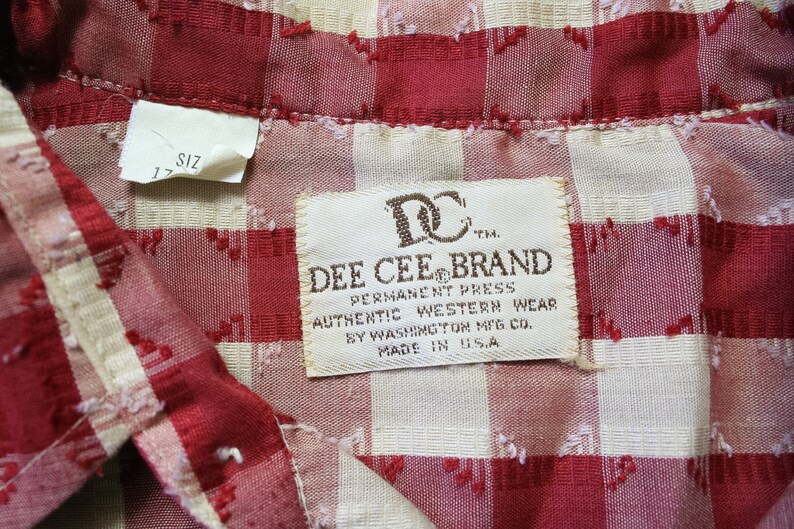 70s DEE CEE BRAND Rare Cut-Out Pockets Western Shirt 1970s Paper Thin Pearl Snap Button Down Mens Shirt Top Plaid Long Sleeve Extra Large