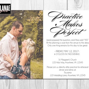 Practice Makes Perfect Rehearsal Dinner Invitation// Wedding Rehearsal// Rehearsal Dinner// Rehearsal Dinner Invitation// Wedding
