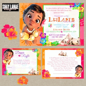 Baby Moana Shower Invitation Baby Moana Invitation Baby Etsy Baby Moana Shower Invitation Baby Moana Invitation Baby Etsy