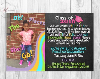 preschool graduation invitation etsy