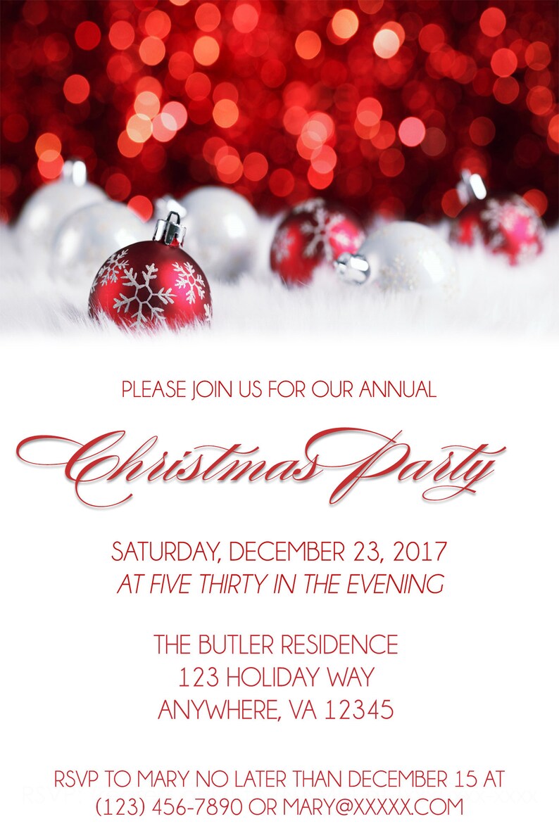 Christmas Party Invitation - Etsy