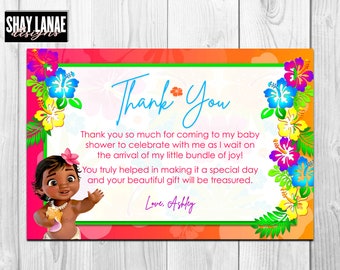 Hawaiiaans babyshower bedankkaartje | Babyshower Bedankt