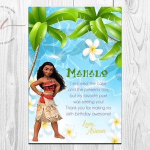 Moana Mahalo Thank You Card