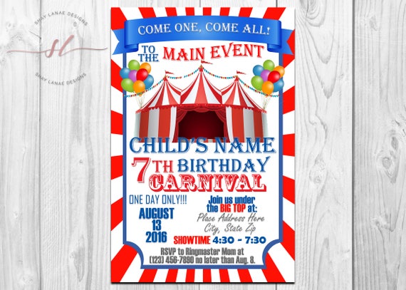 Kids Carnival Invitation