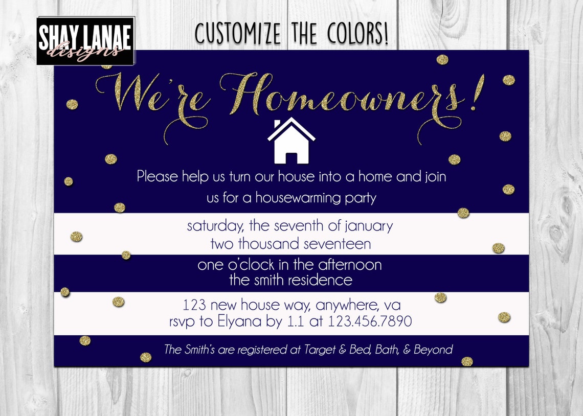 We're Homeowners Housewarming Invitation// Housewarming// Etsy