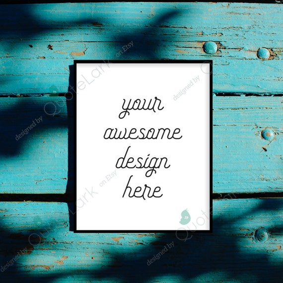 Framed Art Mockup Vertical Black Frame 8x10 16x20