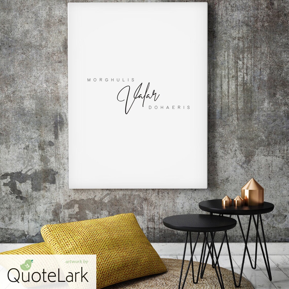 Valar Morghulis Dohaeris Printminimalist B&amp;wdigital - Etsy