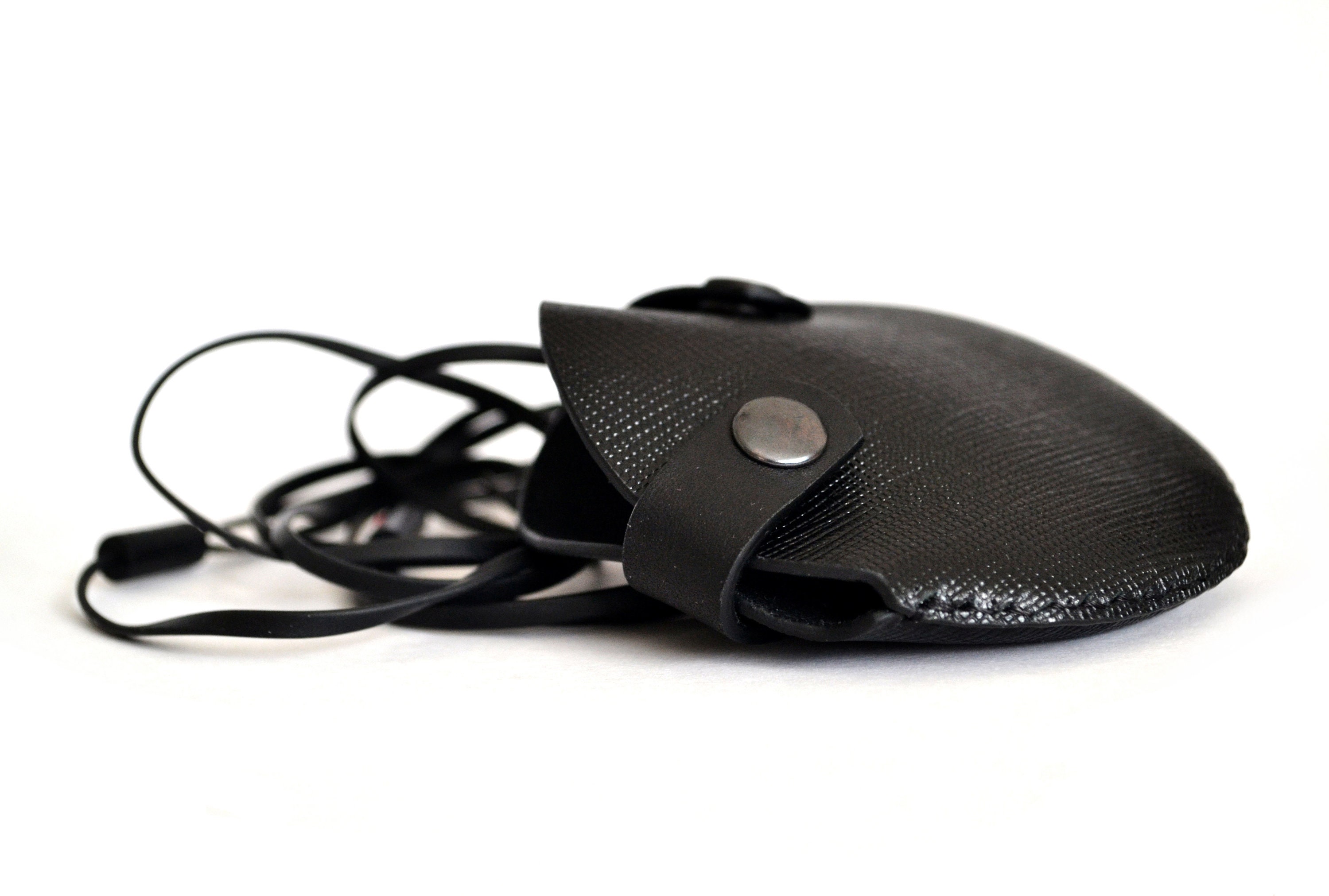 Earbud pouch Headphone holder Unusual gifts for men Leather Etsy