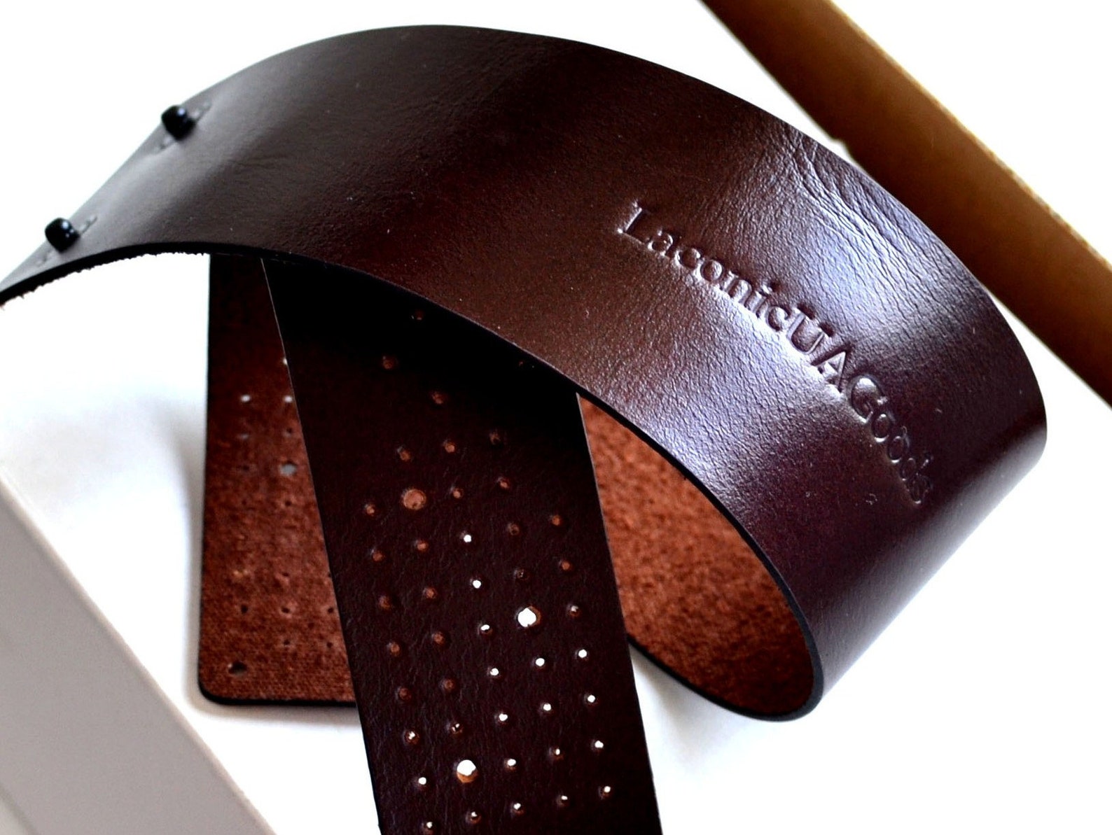 Wide leather cuff bracelet Personalised leather bracelet Wide Etsy