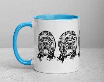 WATER BEAR MUG with Color Inside - Tardigrades are such amazing critters, show your science nerd by using this one of a kind tardigrade cup