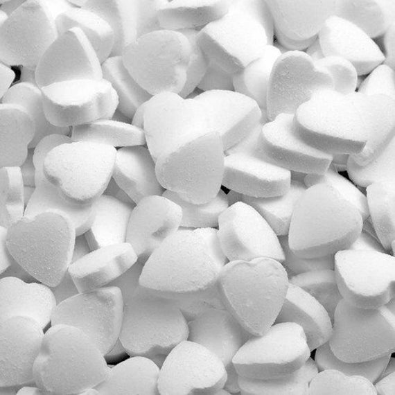 Mini Heart Mints Wedding Favours White Sweets