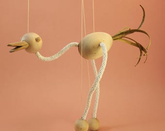 Simple Marionette- Wooden Stork Puppet