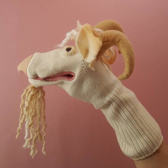 Sock Puppet Merlin the Goat - Etsy