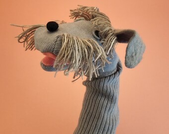 Sock Puppet- Pepper the Schnauzer Dog Puppet