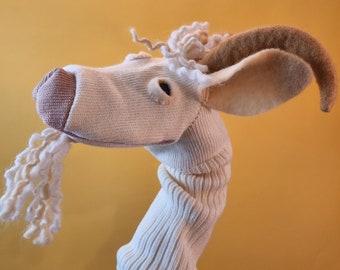 Sock Puppet- Merlin the Goat Puppet