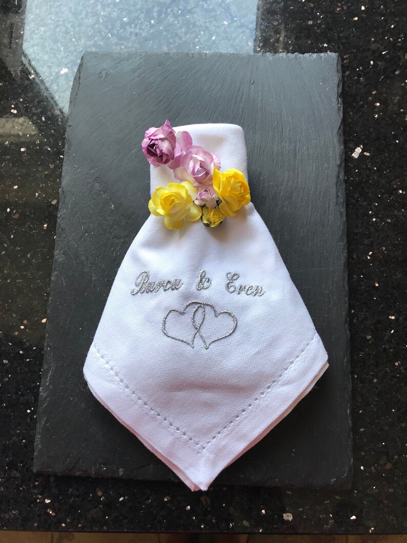 Personalised Wedding Napkins for Your Special Day. Cotton Etsy UK