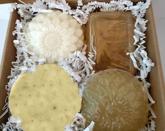 Colorado Soap Sampler Box Souvenir - 4 Bars Premium Herbal Glycerin Soap - Handmade Luxury Pamper Spa Gift - Caregiver Thank You