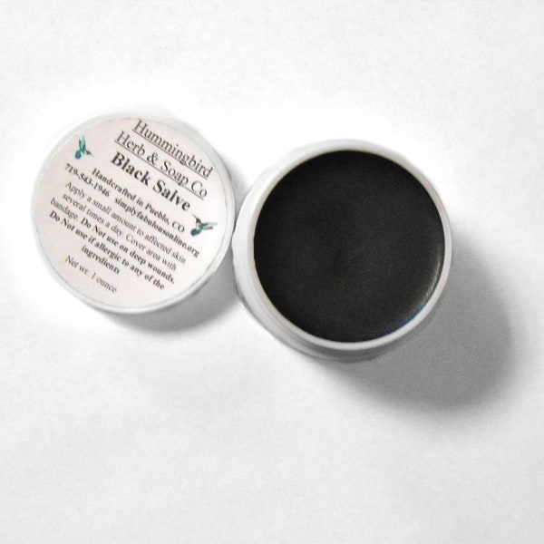 Traditional Black Drawing Salve - Amish Activated Charcoal Salve - Organic Herbal Skin Care Ointment - Handmade First Aid Self Care