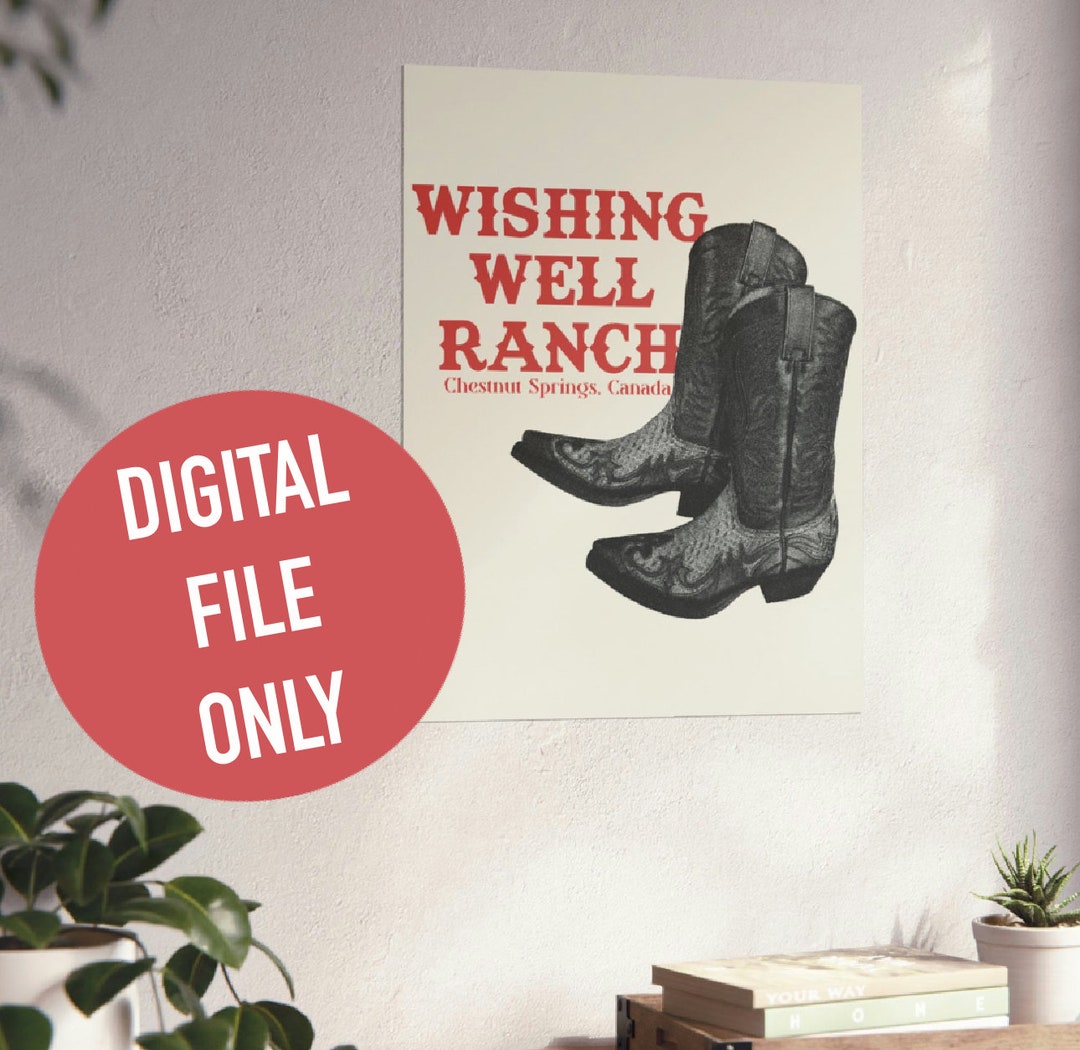 DIGITAL FILE Wishing Well Ranch Chestnut Springs, Canada Cowboy Western ...