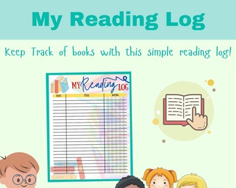 Colorful Reading Log - Printable Digital Download