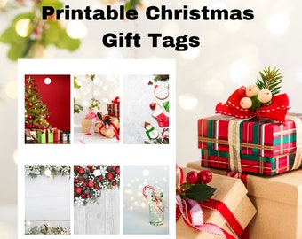 Printable Christmas Gift Tags with Beautiful Christmas Pictures  Instant Download Printable Christmas Labels Gift Tags Merry Christmas Xmas
