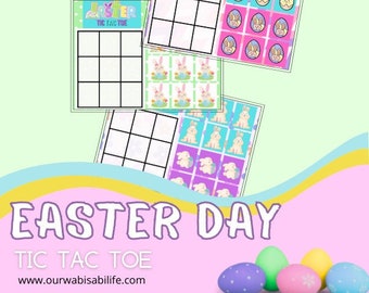 Easter Tic Tac Toe, Easter Games for Kids, Printable Easter Game