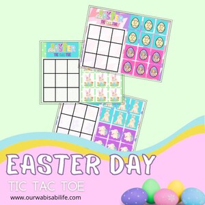 Easter Tic Tac Toe, Easter Games for Kids, Printable Easter Game