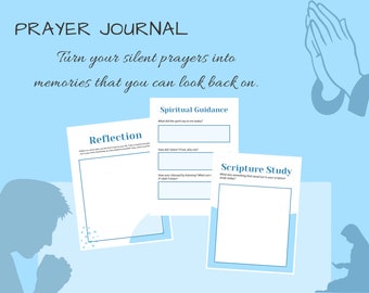 Printable Faith Journal with Prompts, Spiritual Journal Printable Digital Download The Faith Bible Journal , Editable PDF File