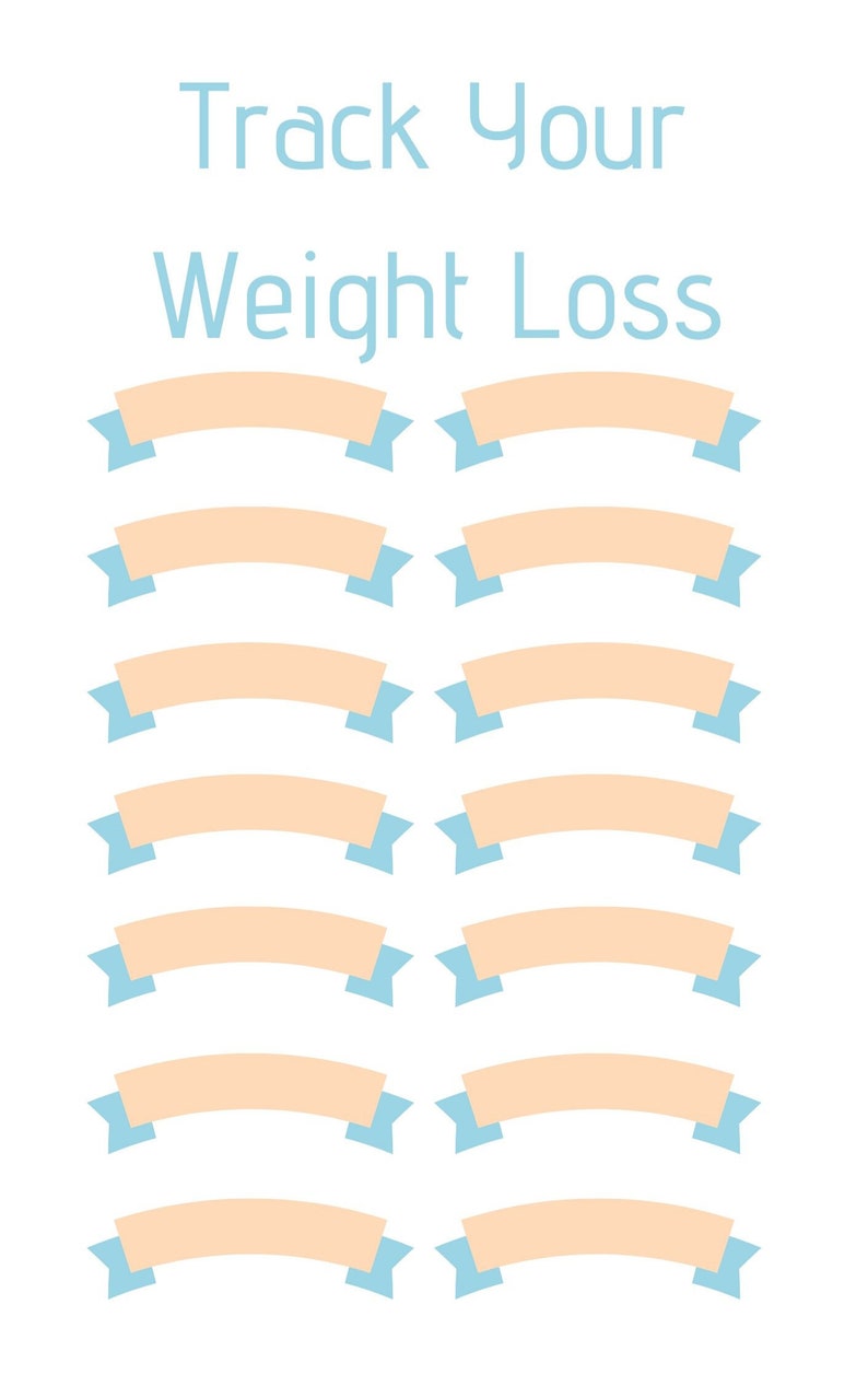 Printable Weight Watchers Weight Loss Charts and Goal Trackers Journal image 6