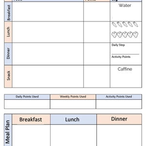 Printable Weight Watchers Weight Loss Charts and Goal Trackers Journal image 8