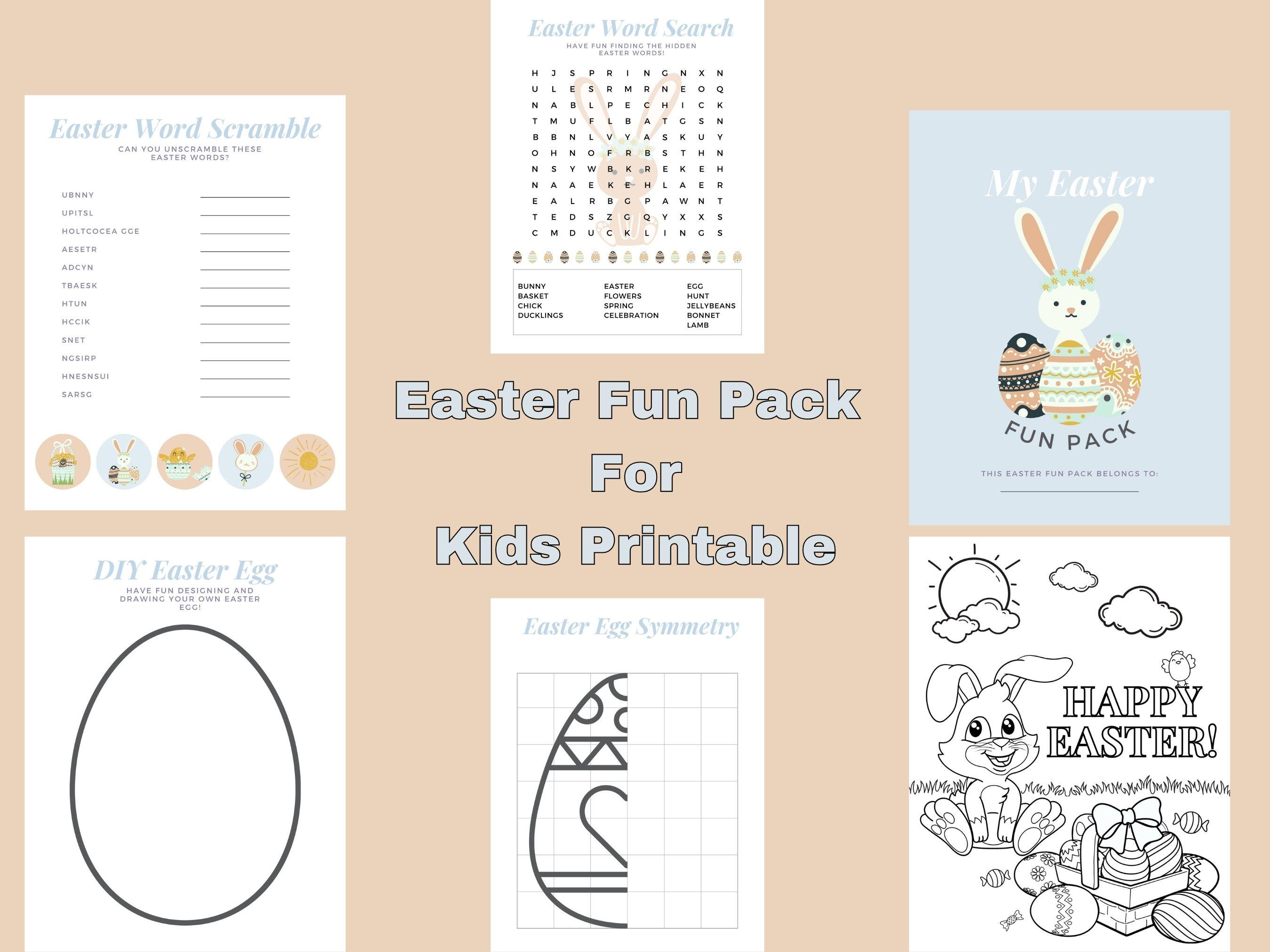 Easter Activity Pack Printable for Kids – Easter Games & Worksheets ...