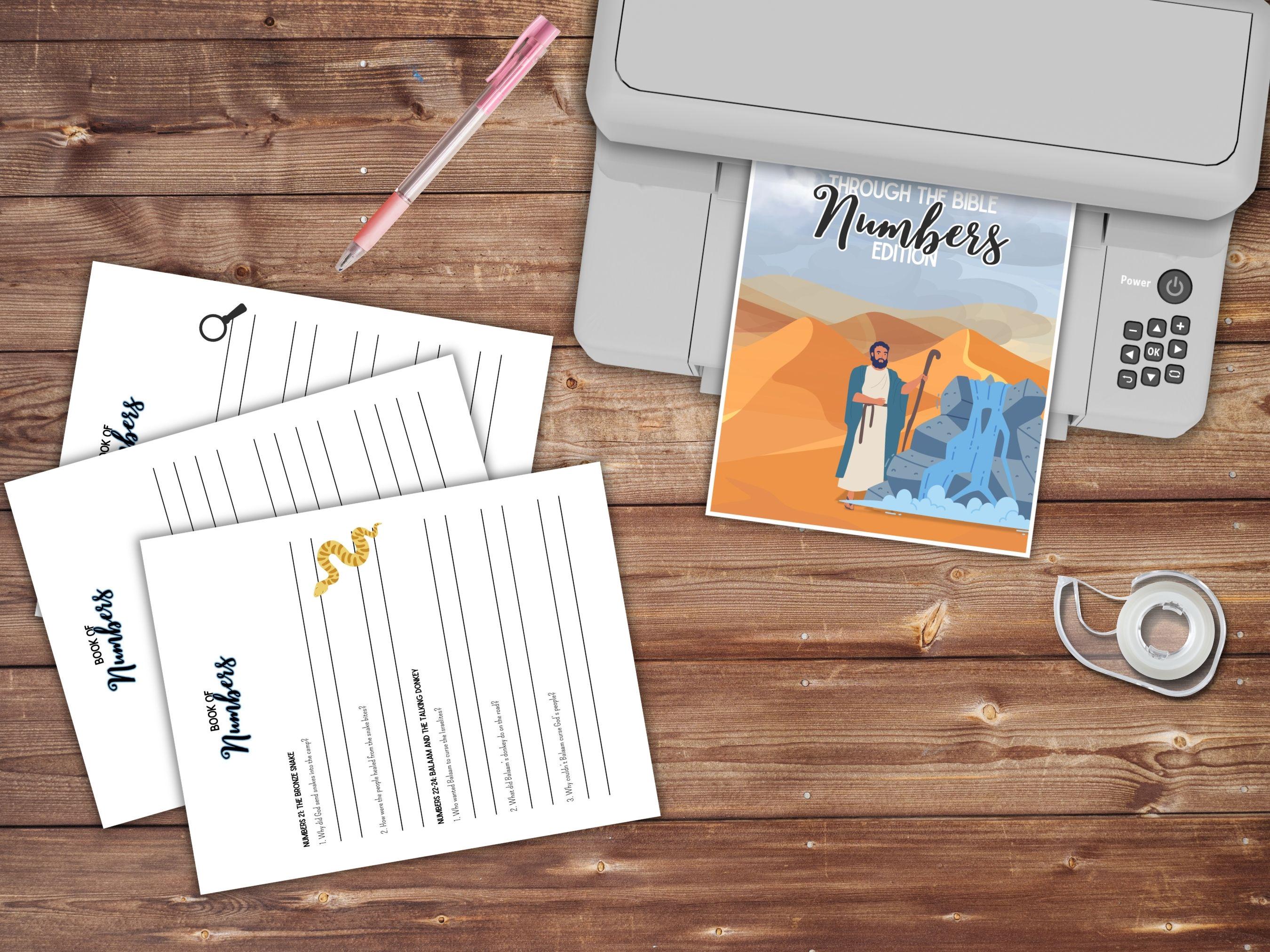Bible Math Activity Sheets Numbers Bible Study for Kids Printable | Sunday School Worksheets ...