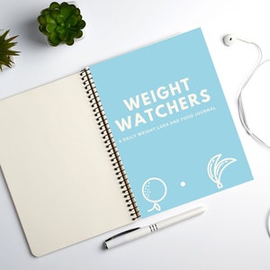 Gráficos de pérdida de peso y diario de seguimiento de objetivos de Weight Watchers imprimibles