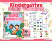 Kindergarten Science Worksheets Printable, Preschool Science Activities PDF, Homeschool Learning Binder, No Prep Science Pack, 22 Pages